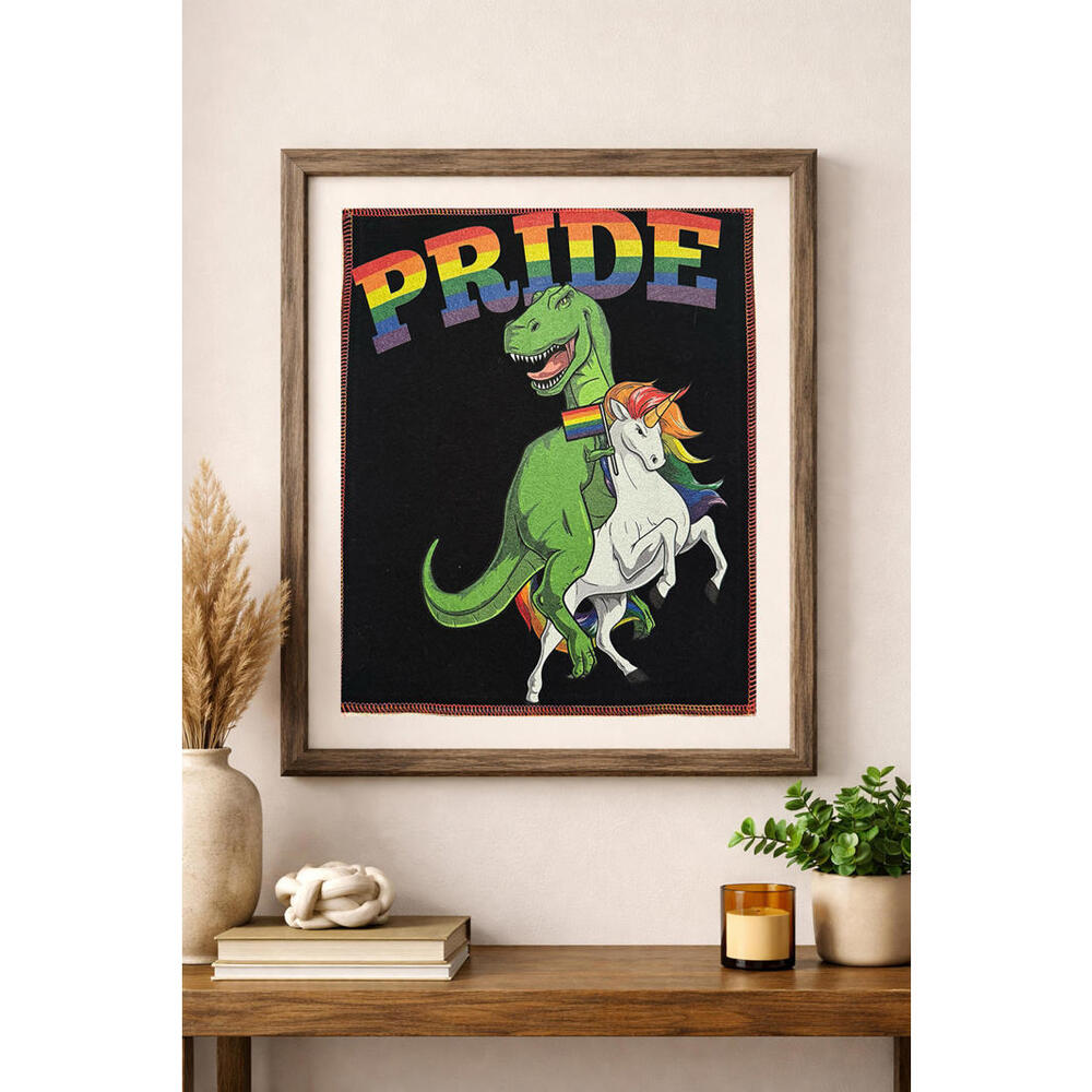 two face threads pride t-rex unicorn smalls patch add-on custom upcycled 11x13